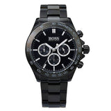 Hugo Boss Ikon Chronograph Black Dial Black Steel Strap Watch for Men - 1512961 Buy Now By Hugo Boss