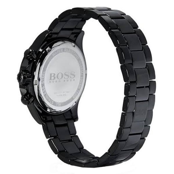 Hugo Boss Ikon Chronograph Black Dial Black Steel Strap Watch for Men - 1512961 Buy Now By Hugo Boss