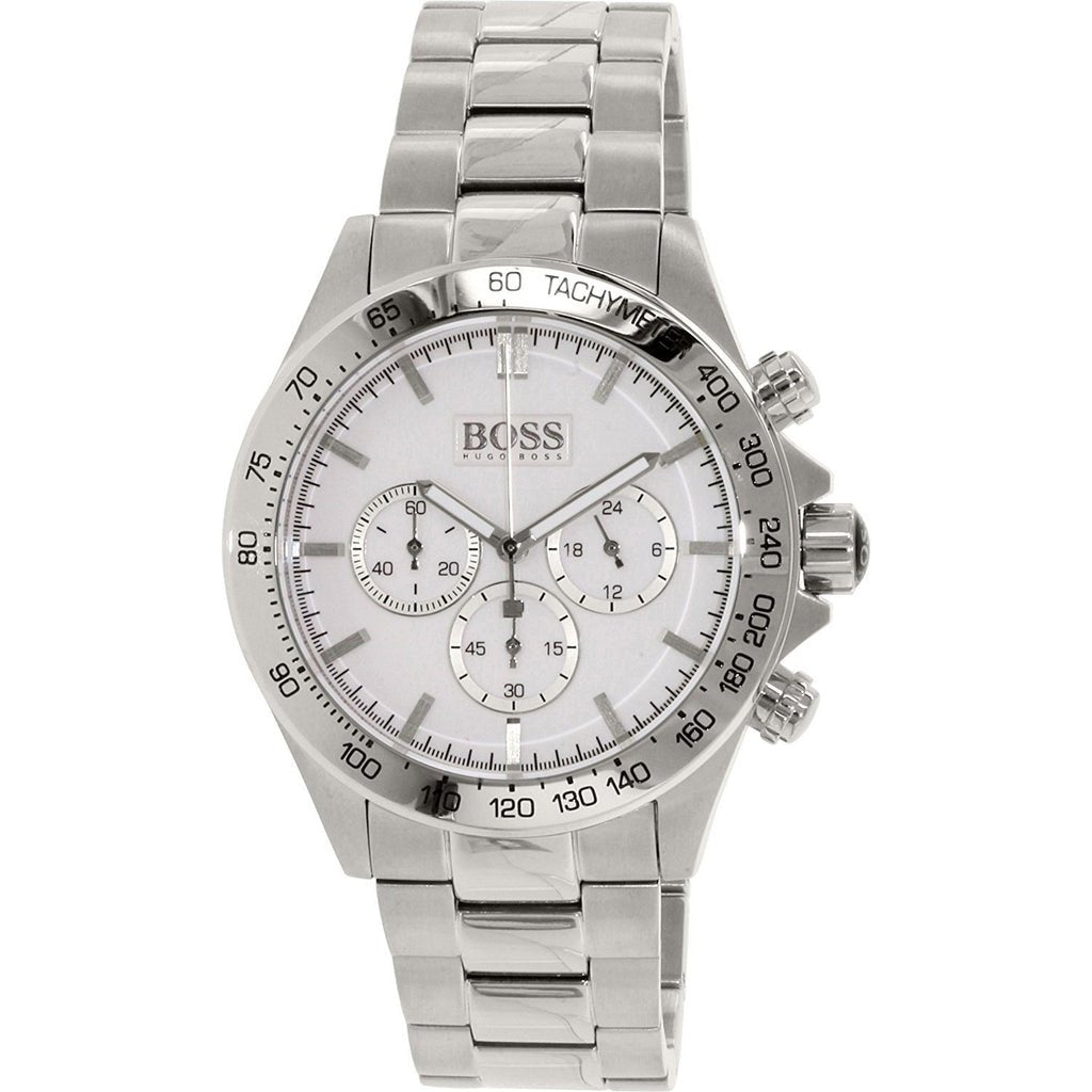Hugo Boss Ikon Chronograph White Dial Silver Steel Strap Watch for Men - 1512962 Buy Now By Hugo Boss