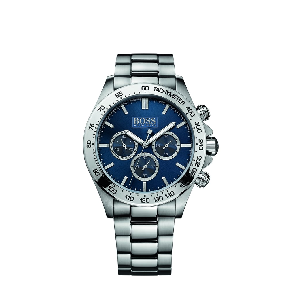 Hugo Boss Ikon Blue Dial Silver Steel Strap Watch for Men - 1512963 Buy Now By Hugo Boss