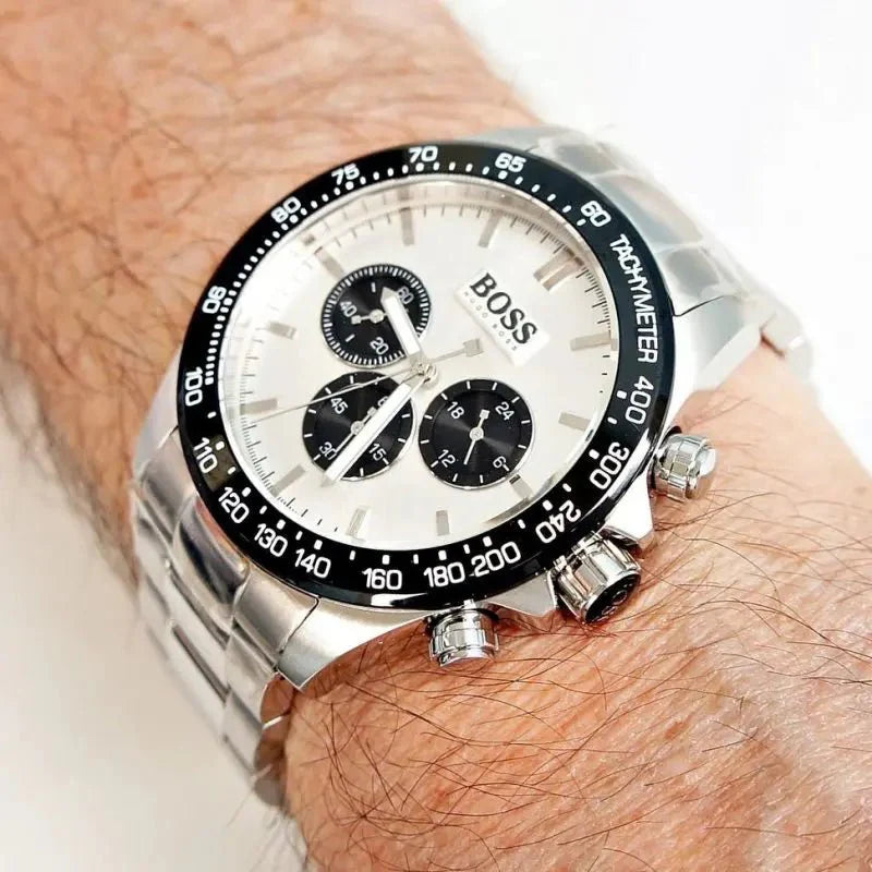 Hugo Boss Ikon White Dial Silver Steel Strap Watch for Men - 1512964 Buy Now By Hugo Boss
