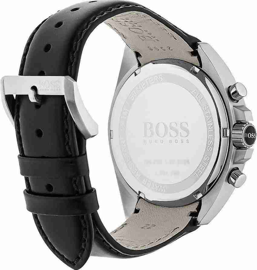 Hugo Boss Driver Sport Chronograph Blue Dial Black Leather Strap Watch for Men - 1513077 Buy Now By Hugo Boss