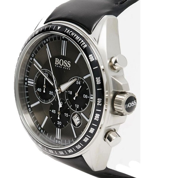 Hugo Boss Contemporary Sport Driver Black Dial Black Leather Strap Watch for Men - 1513085 Buy Now By Hugo Boss