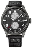 Hugo Boss Aeroliner Maxx Quartz Black Dial Black Nylon Strap Watch For Men - HB1513086 Buy Now By Hugo Boss