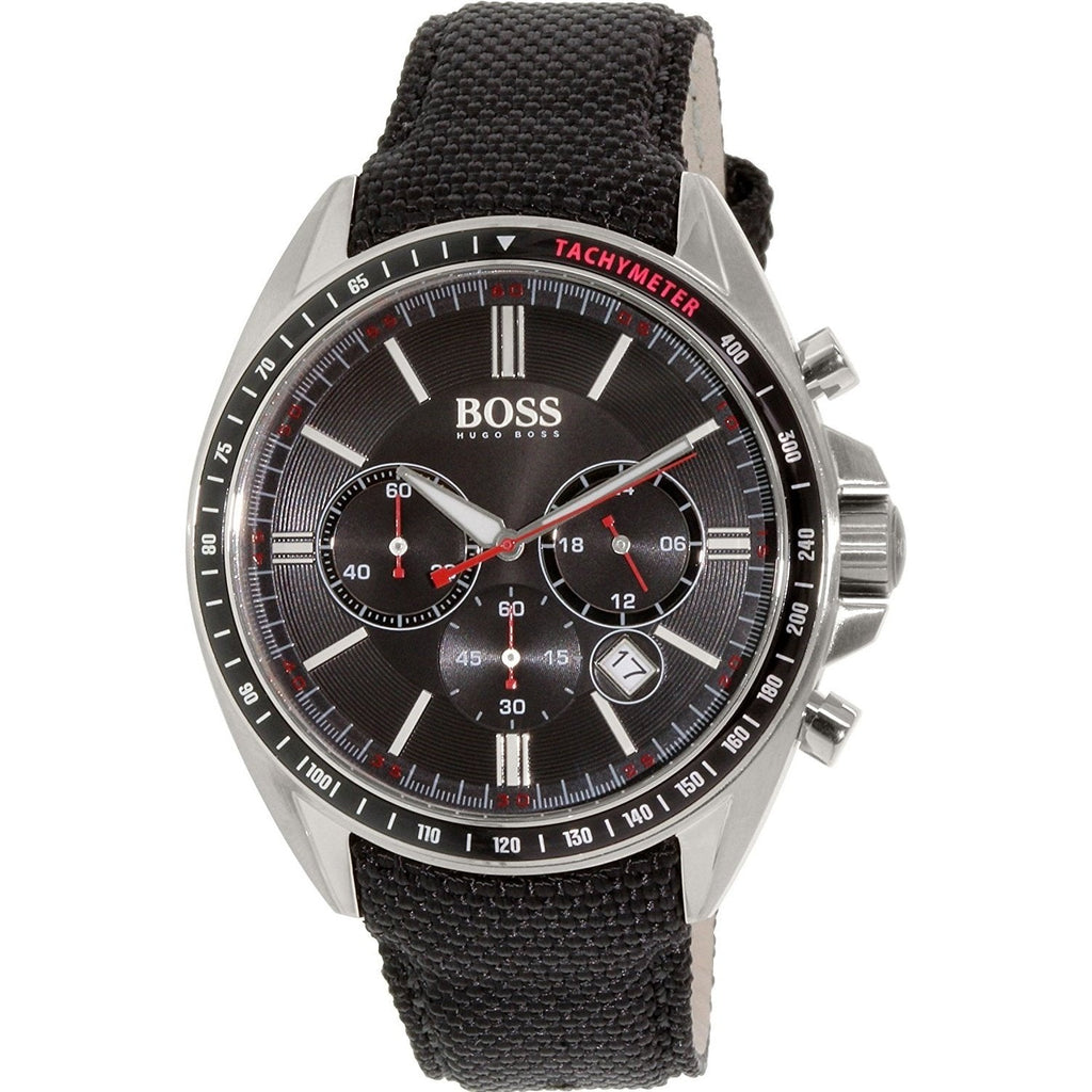 Hugo Boss Driver Black Dial Black Leather Strap Watch for Men -1513087 Buy Now By Hugo Boss