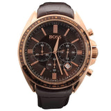 Hugo Boss Driver Sport Chronograph Brown Dial Brown Leather Strap Watch for Men - 1513093 Buy Now By Hugo Boss