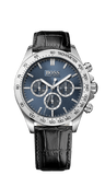 Hugo Boss Ikon Blue Dial Black Leather Strap Watch for Men - 1513176 Buy Now By Hugo Boss
