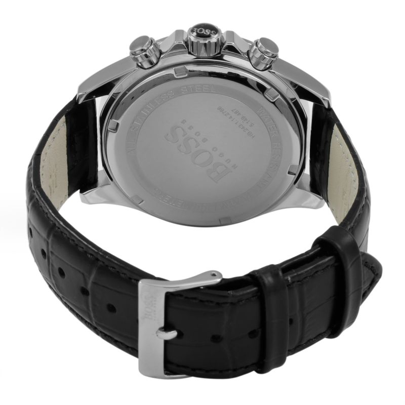 Hugo Boss Ikon Black Dial Black Leather Strap Watch for Men - 1513178 Buy Now By Hugo Boss