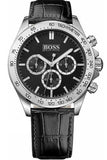 Hugo Boss Ikon Black Dial Black Leather Strap Watch for Men - 1513178 Buy Now By Hugo Boss