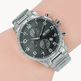 Hugo Boss Aeroliner Black Dial Silver Steel Strap Watch for Men - 1513181 Buy Now By Hugo Boss