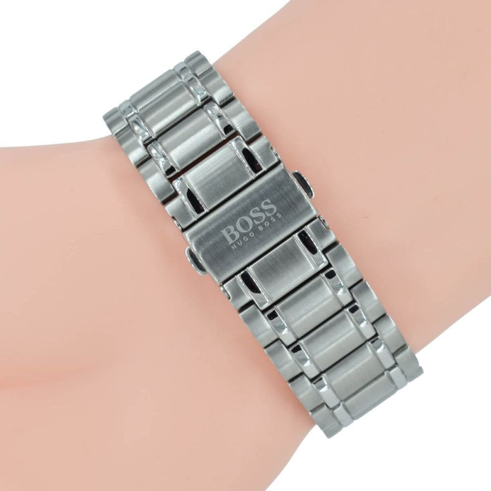 Hugo Boss Aeroliner Black Dial Silver Steel Strap Watch for Men - 1513181 Buy Now By Hugo Boss