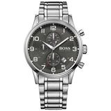 Hugo Boss Aeroliner Black Dial Silver Steel Strap Watch for Men - 1513181 Buy Now By Hugo Boss