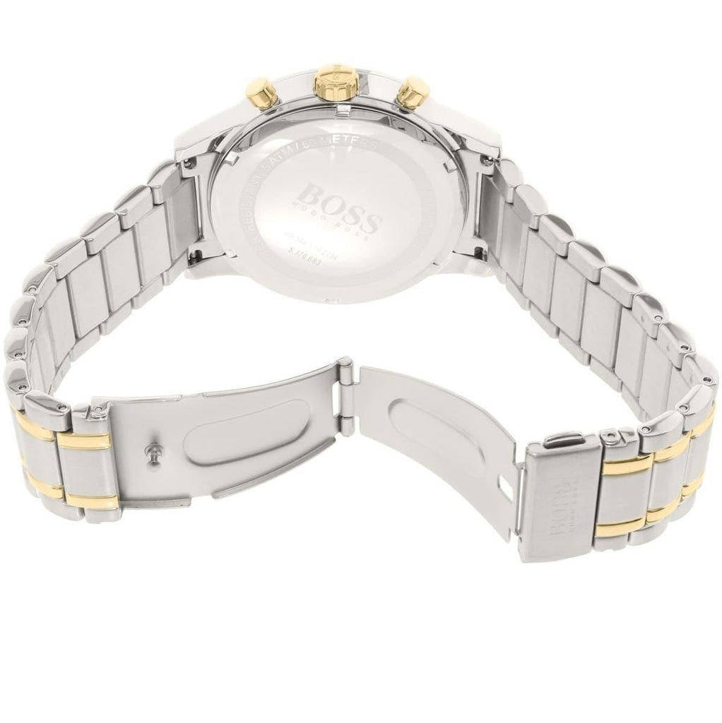 Hugo Boss Areoliner Chronograph White Dial Two Tone Steel Strap Watch for Men - 1513236 Buy Now By Hugo Boss