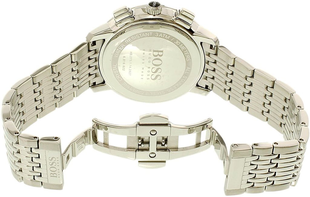 Hugo Boss Associate Black Dial Silver Steel Strap Watch for Men - 1513267 Buy Now By Hugo Boss