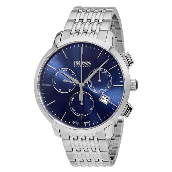 Hugo Boss Associate Blue Dial Silver Steel Strap Watch for Men - 1513269 Buy Now By Hugo Boss
