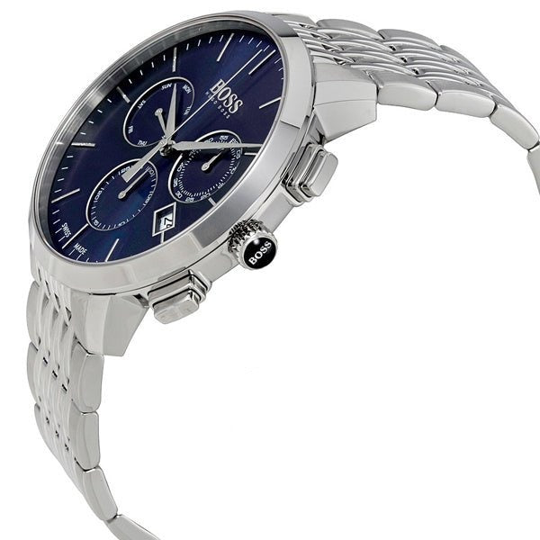 Hugo Boss Associate Blue Dial Silver Steel Strap Watch for Men - 1513269 Buy Now By Hugo Boss
