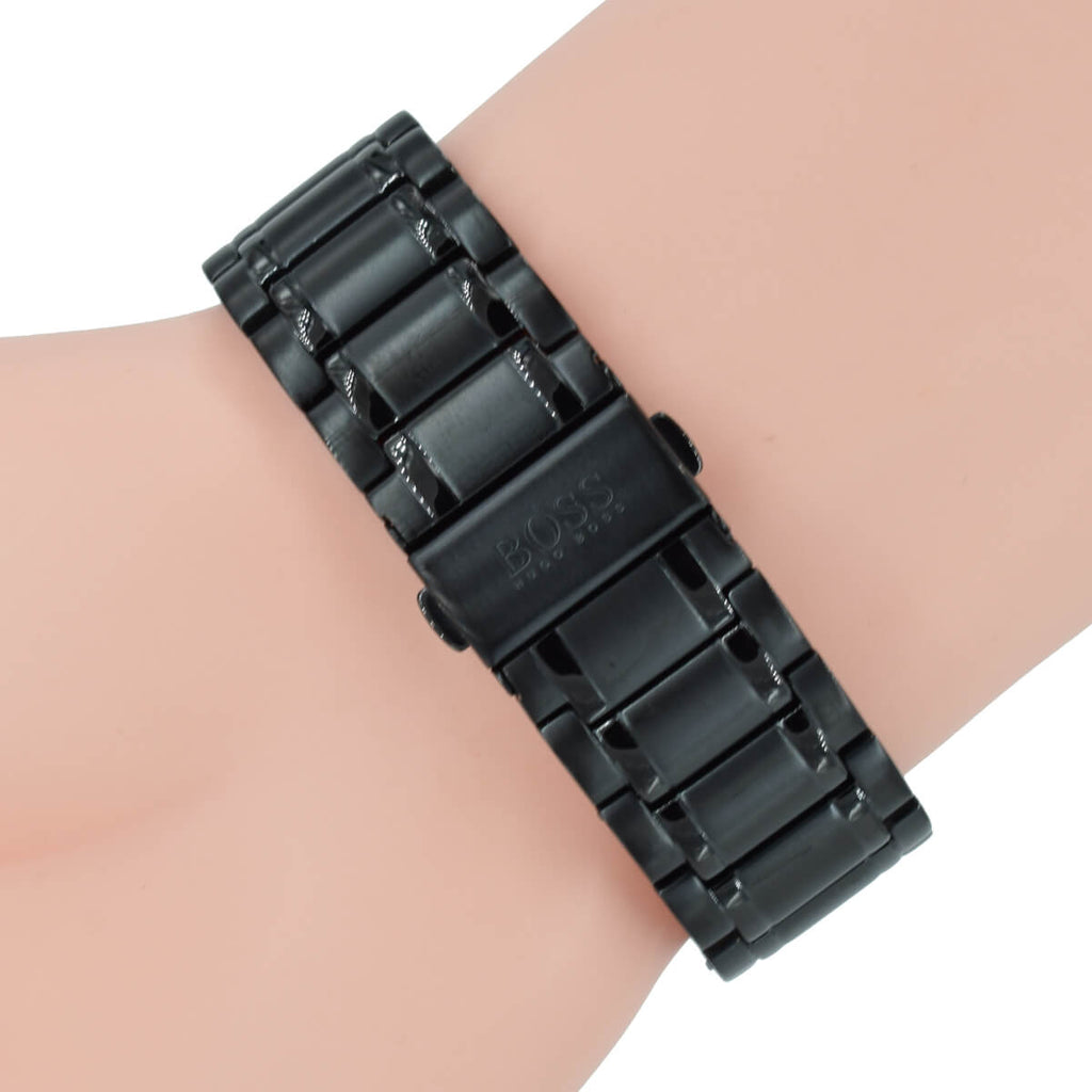 Hugo Boss Aeroliner Black Dial Black Steel Strap Watch for Men - 1513275 Buy Now By Hugo Boss