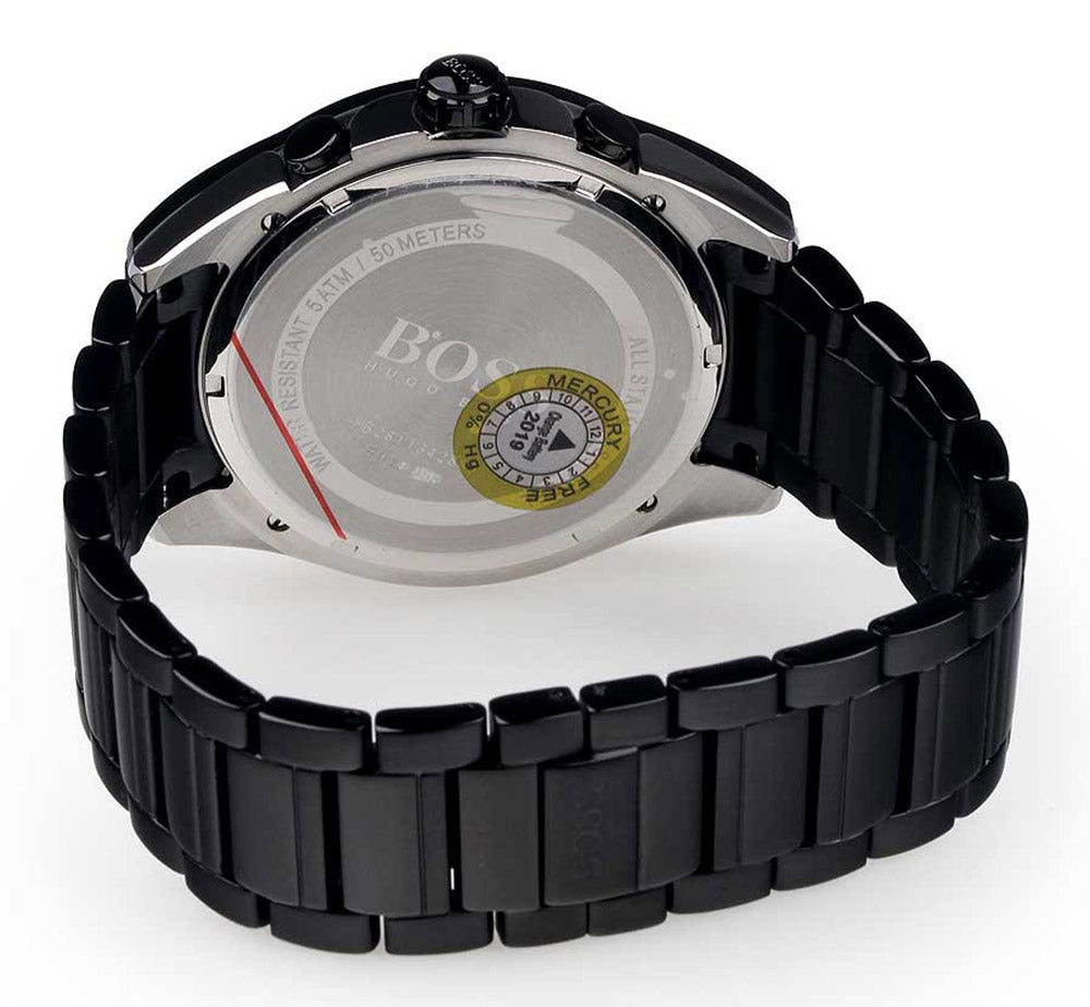 Hugo Boss Aeroliner Black Dial Black Steel Strap Watch for Men - 1513275 Buy Now By Hugo Boss