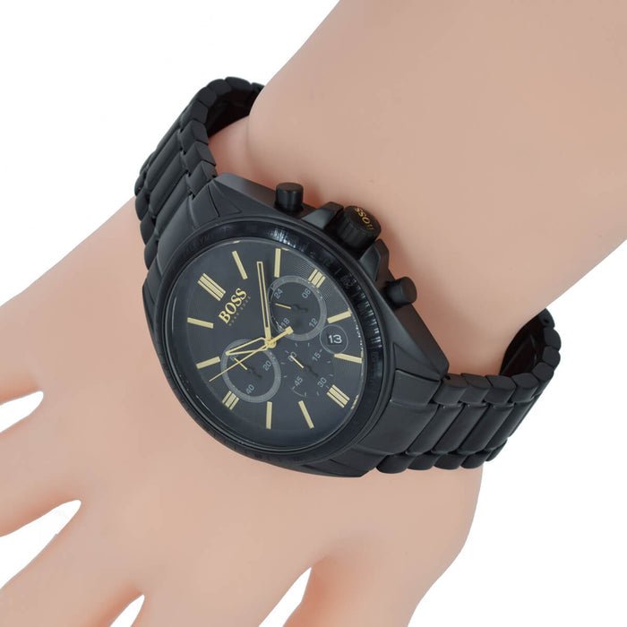 Hugo Boss Driver Black Dial Black Steel Strap Watch for Men - 1513277 Buy Now By Hugo Boss