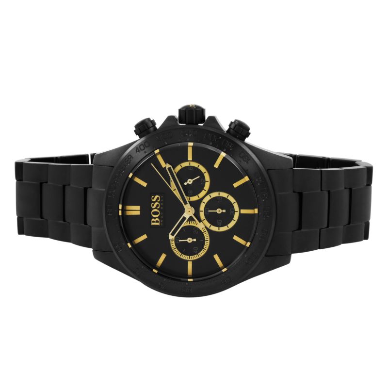 Hugo Boss Ikon Black Dial Black Steel Strap Watch for Men - 1513278 Buy Now By Hugo Boss