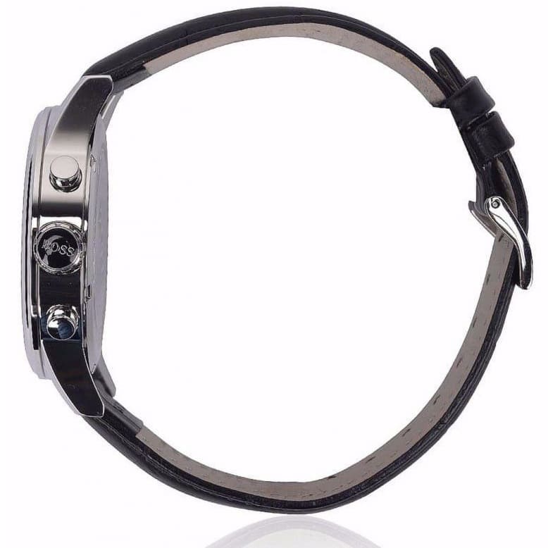 Hugo Boss Jet Black Dial Black Leather Strap Watch for Men - 1513279 Buy Now By Hugo Boss