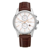 Hugo Boss Jet White Dial Brown Leather Strap Watch for Men - 1513280 Buy Now By Hugo Boss