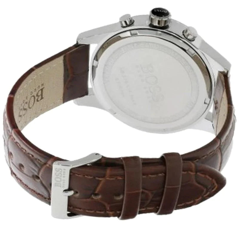 Hugo Boss Jet Chronograph Quartz Silver Dial Brown Leather Strap Watch For Men - HB1513280 Buy Now By Hugo Boss
