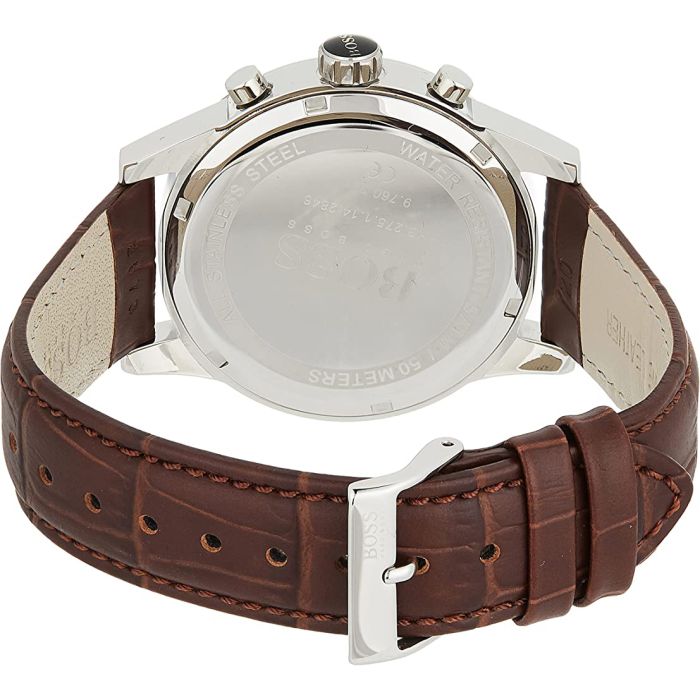 Hugo Boss Jet White Dial Brown Leather Strap Watch for Men - 1513280 Buy Now By Hugo Boss