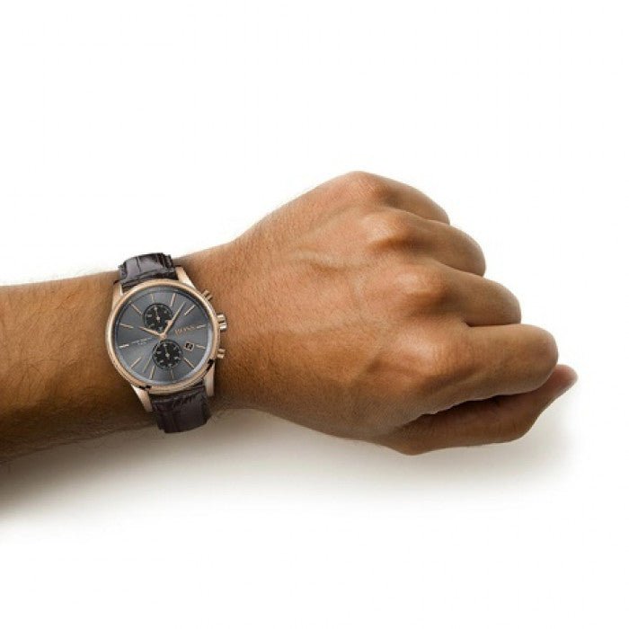 Hugo Boss Jet Grey Dial Brown Leather Strap Watch for Men - 1513281 Buy Now By Hugo Boss