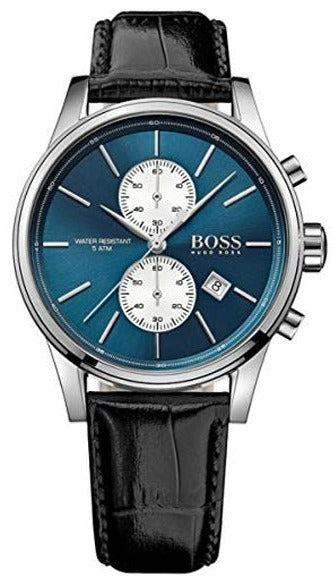 Hugo Boss Jet Blue Dial Black Leather Strap Watch for Men - 1513283 Buy Now By Hugo Boss