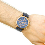 Hugo Boss Ambassador Chronograph Blue Dial Blue Leather Strap Watch For Men - HB1513320 Buy Now By Hugo Boss