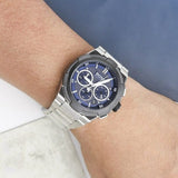 Hugo Boss Supernova Chronograph Blue Dial Silver Steel Strap Watch for Men - 1513360 Buy Now By Hugo Boss
