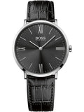 Hugo Boss Jackson Black Dial Black Leather Strap Watch for Men - 1513369 Buy Now By Hugo Boss