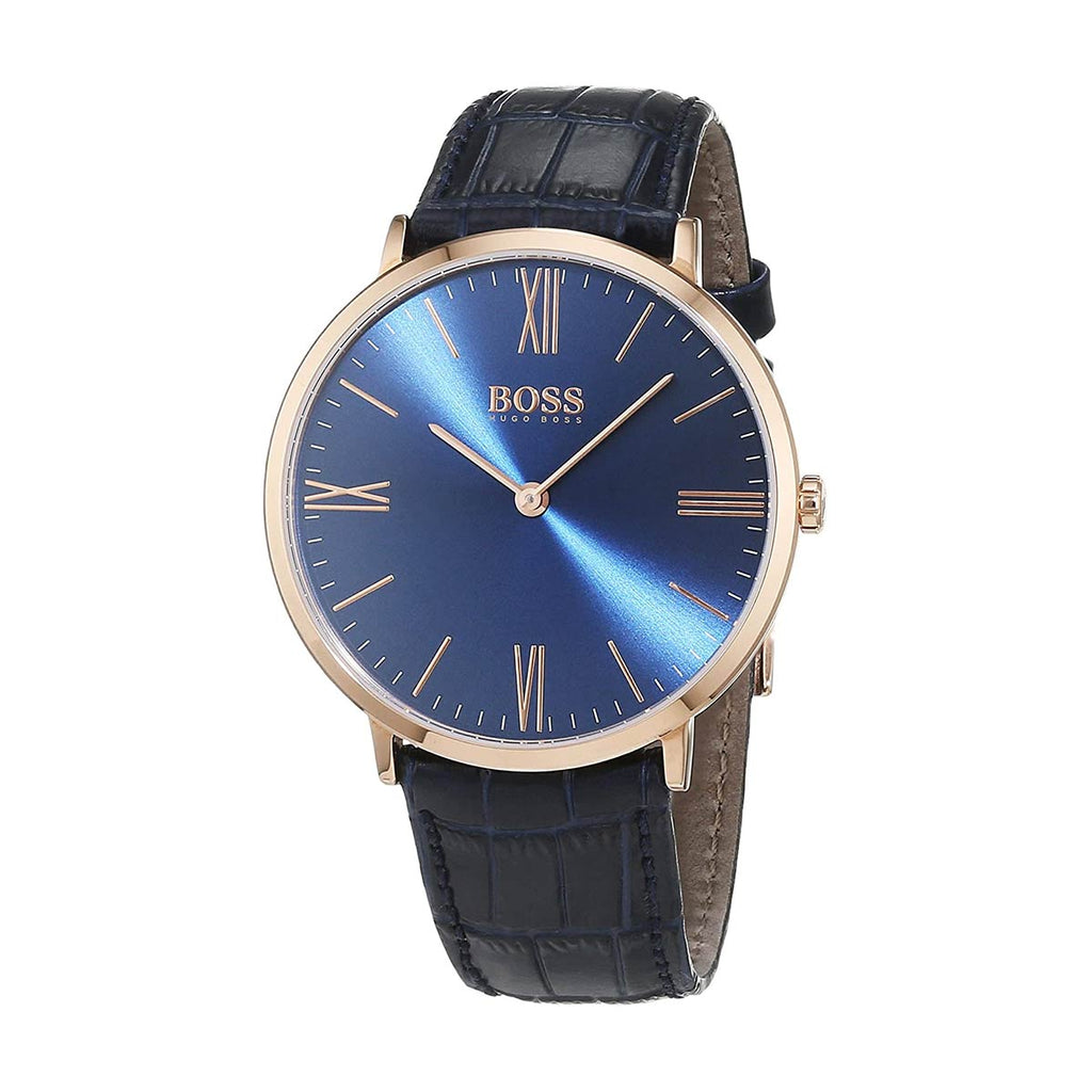 Hugo Boss Classic Jackson Blue Dial Brown Leather Strap Watch for Men - 1513458 Buy Now By Hugo Boss