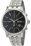Hugo Boss Jet Black Dial Silver Steel Strap Watch for Men - 1513383 Buy Now By Hugo Boss