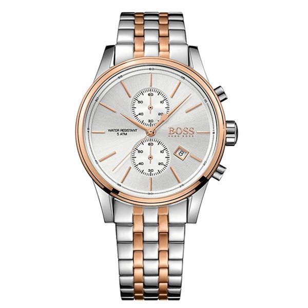 Hugo Boss Jet Silver Dial Two Tone Steel Strap Watch for Men - 1513385 Buy Now By Hugo Boss