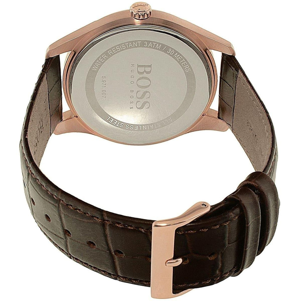 Hugo Boss Ambassador Grey Dial Brown Leather Strap Watch for Men - 1513387 Buy Now By Hugo Boss