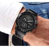 Hugo Boss Rafale Chronograph Black Dial Black Leather Strap Watch For Men - 1513456 Buy Now By Hugo Boss