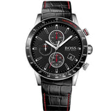 Hugo Boss Rafale Chronograph Black Dial Black Leather Strap Watch For Men - 1513390 Buy Now By Hugo Boss