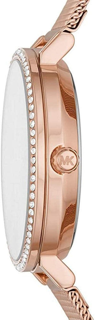 Michael Kors Mini Jayne Crystals Rose Gold Dial Rose Gold Mesh Strap Watch for Women - MK7122 Buy Now By Michael Kors