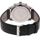 Hugo Boss Time One Chronograph Black Dial Black Leather Strap Watch for Men - 1513430 Buy Now By Hugo Boss