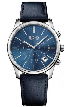 Hugo Boss Time One Blue Dial Black Leather Strap Watch for Men - 1513431 Buy Now By Hugo Boss