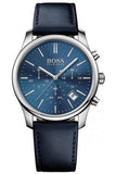 Hugo Boss Time One Blue Dial Black Leather Strap Watch for Men - 1513431 Buy Now By Hugo Boss