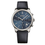 Hugo Boss Time One Blue Dial Black Leather Strap Watch for Men - 1513431 Buy Now By Hugo Boss