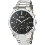 Hugo Boss Commander Black Dial Silver Steel Strap Watch for Men - 1513433 Buy Now By Hugo Boss