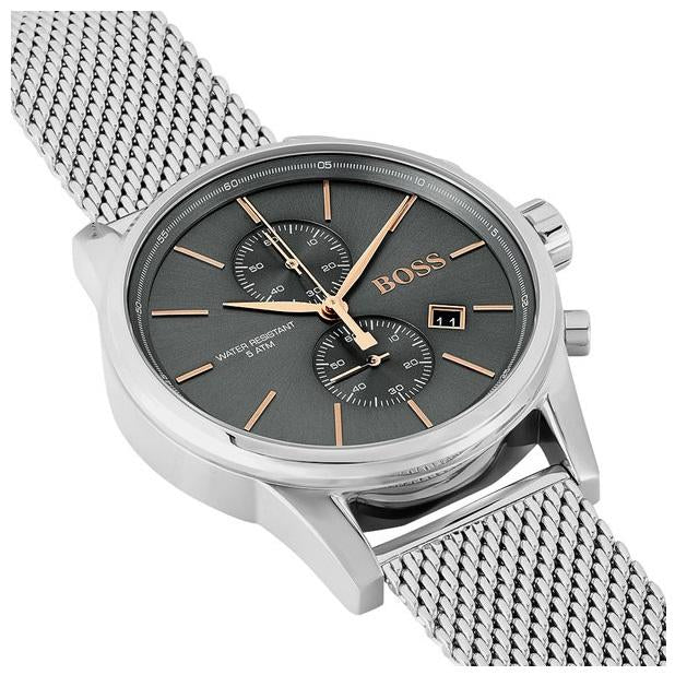Hugo Boss Jet Chronograph Grey Dial Silver Mesh Bracelet Watch for Men - 1513440 Buy Now By Hugo Boss