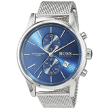 Hugo Boss Jet Blue Dial Silver Mesh Bracelet Watch for Men - 1513441 Buy Now By Hugo Boss