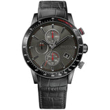 Hugo Boss Rafale Chronograph Grey Dial Black Leather Strap Watch For Men - HB1513445 Buy Now By Hugo Boss