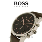 Hugo Boss Time One Black Dial Brown Leather Strap Watch for Men - 1513448 Buy Now By Hugo Boss