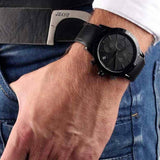 Hugo Boss Rafale Chronograph Black Dial Black Leather Strap Watch For Men - 1513456 Buy Now By Hugo Boss